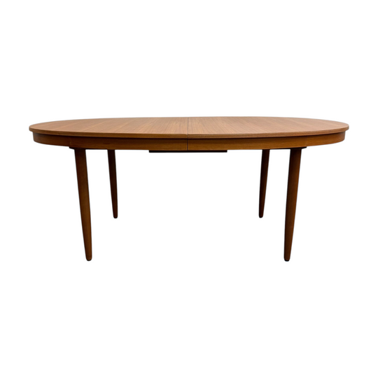 Mid Century Teak Oval Extension Dining Table - Restored*