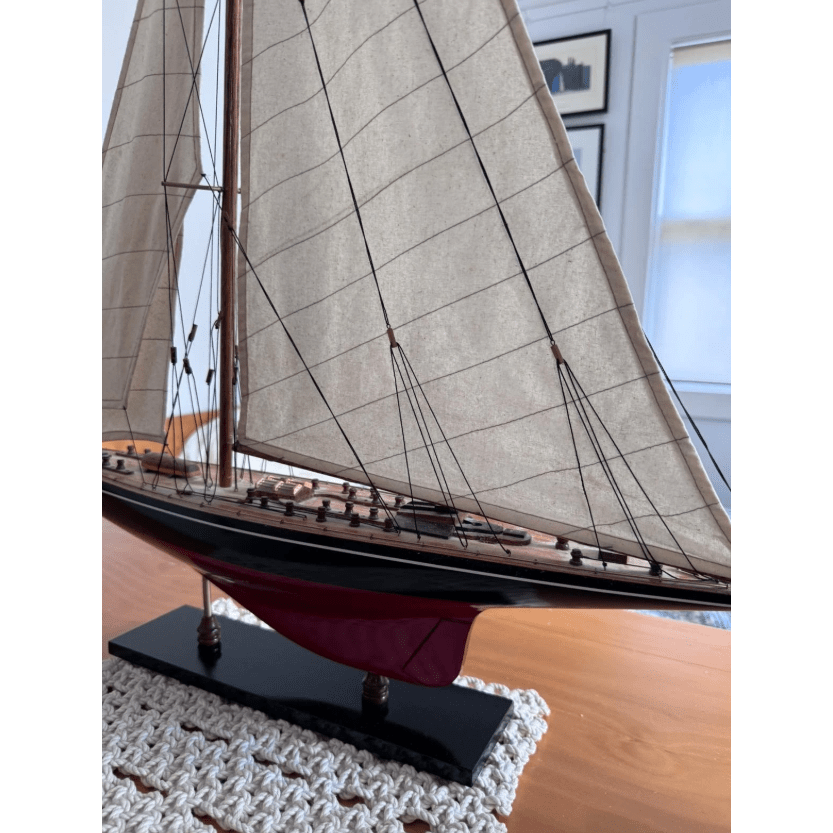 J Class Endeavour America’s Cup Model Yacht Timber Sailboat Decor Large Display | Bazaa | Designer, Vintage and Antique Furniture