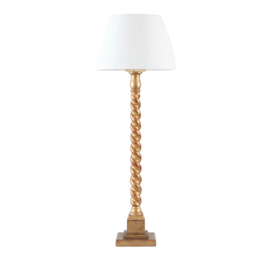 A 20th Century Giltwood Solomonic Column Table Lamp
