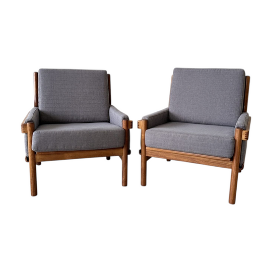 Mid-Century "Rifka" Armchair Duo
