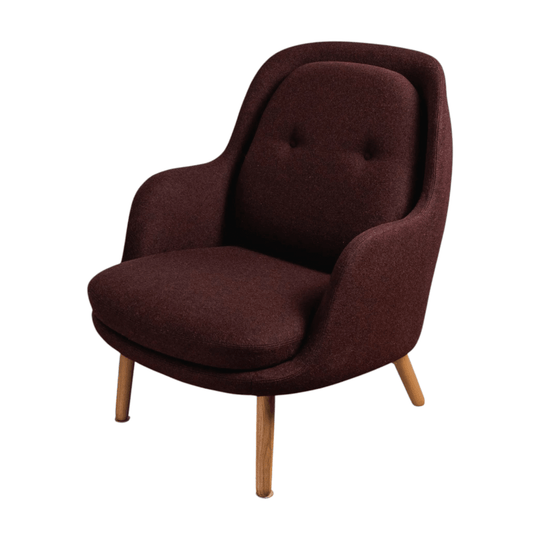 Jaime Hayon for Fritz Hansen JH5 Easy Chair – Purple Kvadrat Re‑Wool