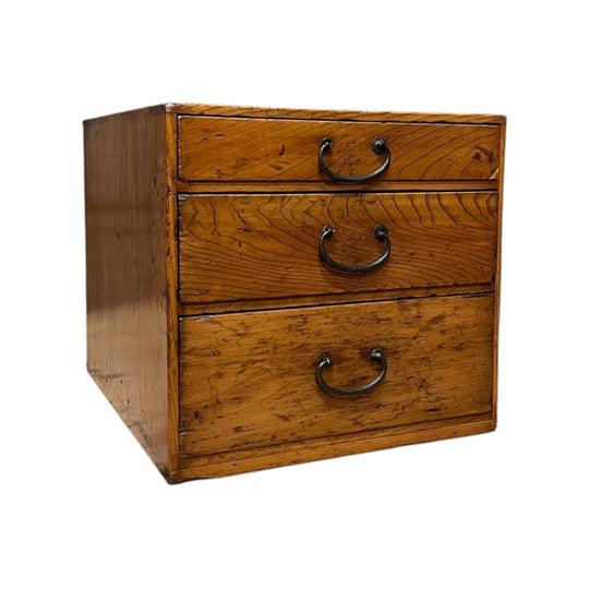 Japanese 3 Drawer Document Box - Cypress | Meiji