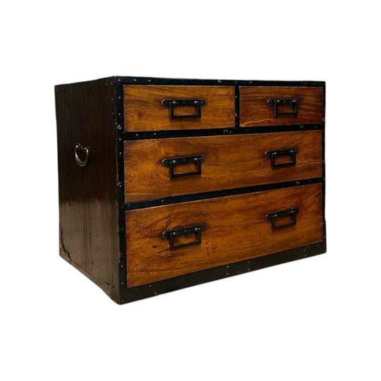 Japanese 4 Drawer Chest - Cedar & Paulownia | Meiji