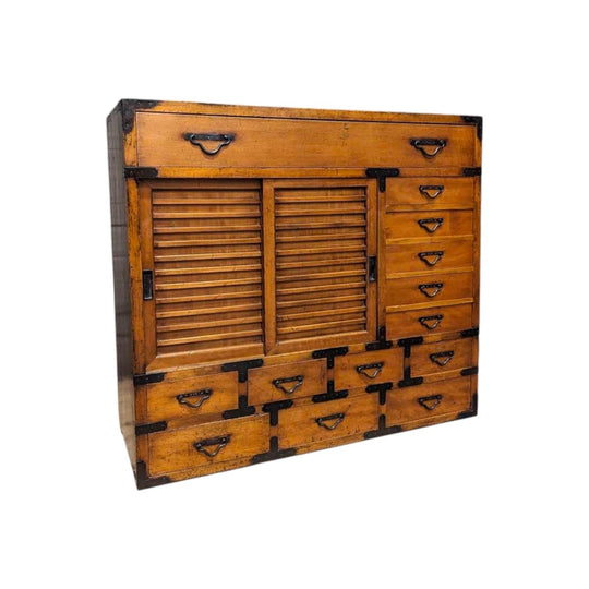 Japanese Choba Dansu, Merchant’s Chest – Cedar, Cypress & Copper | Meiji