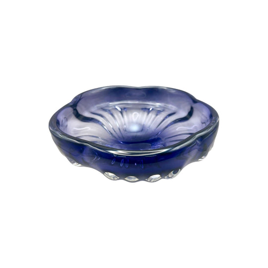 Japanese Iwatsu 'Hineri' Purple Glass Bowl