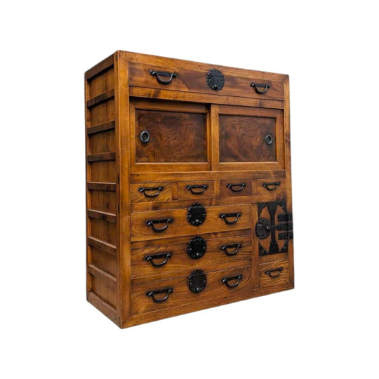 Japanese Merchant's Cabinet, Choba Dansu – Cedar, Cypress, Elm | Meij c.1880
