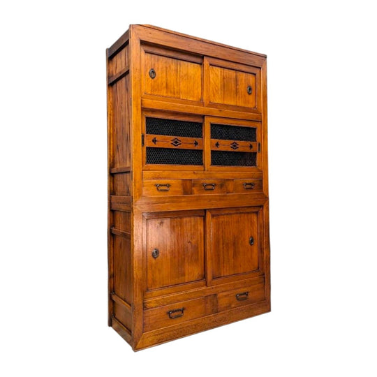 Japanese Mizuya, Kitchen Cabinet - Cedar & Copper | c.1890