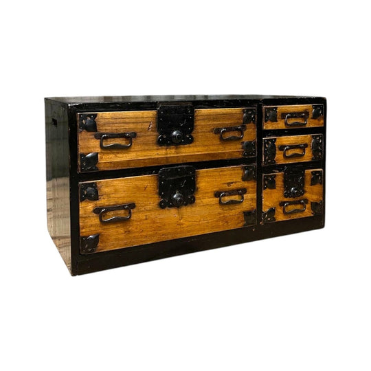 Japanese Small Document Chest - Cedar & Paulownia | Meiji