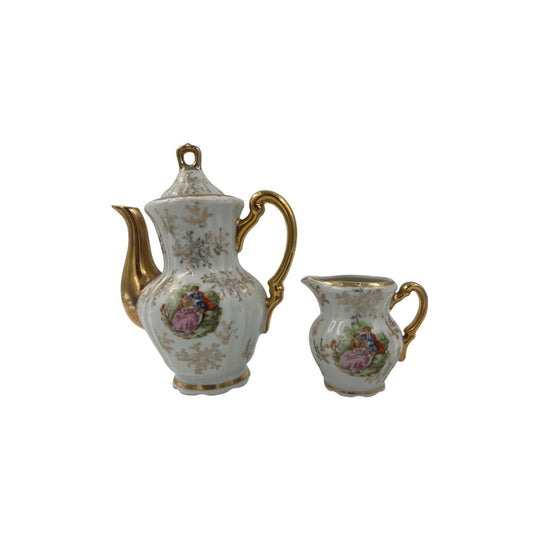 Japanese Wellington 'Love Story' Teapot and Milk Jug