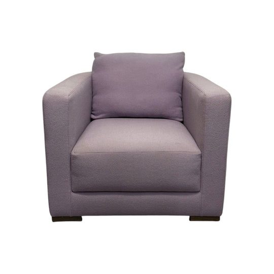 Jardan Oscar Tub Arm Chair – Purple Wool Upholstery