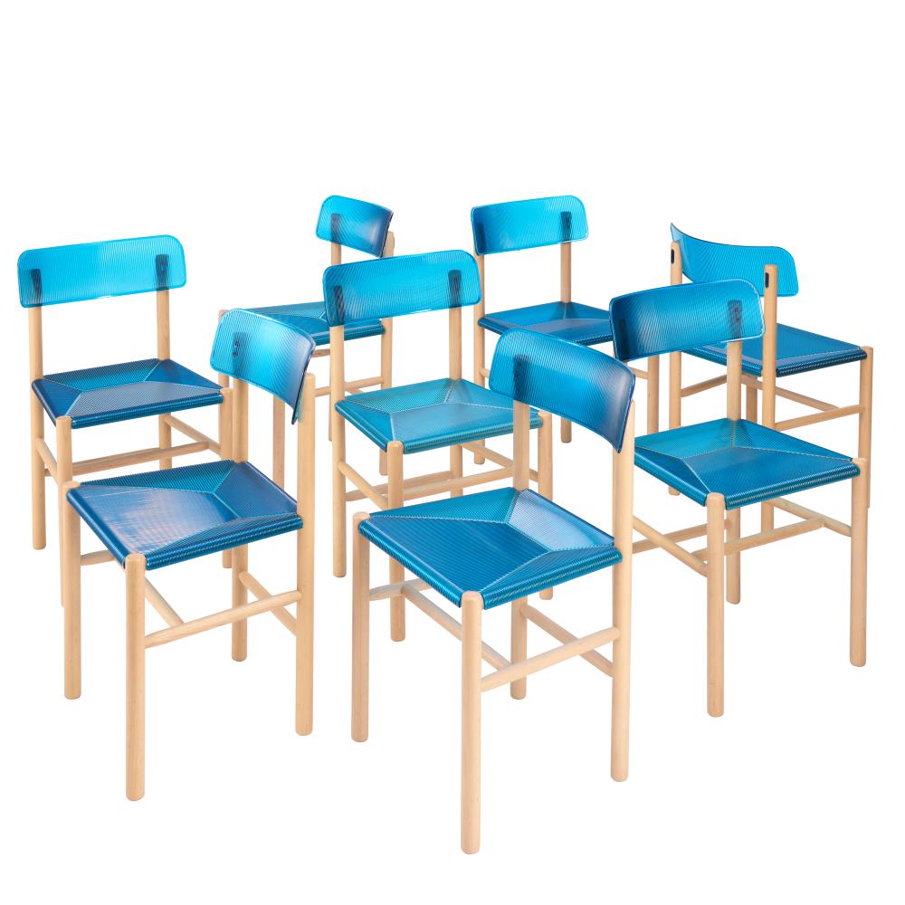 Jasper Morrison ‘Trattoria’ Chairs for Magis – Sky Blue (6x Available) | Bazaa | Designer, Vintage and Antique Furniture