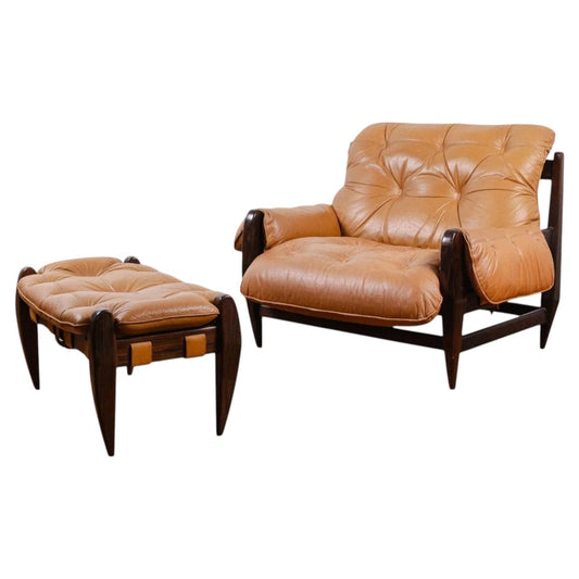 Jean Gillon “Rodeio” Armchair and Ottoman | Bazaa | Designer, Vintage and Antique Furniture