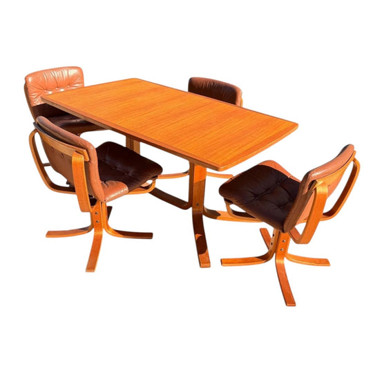 Joe Rufenacht Extension Dining Table & 4 Chairs – Rare Mid-Century Australian Classic