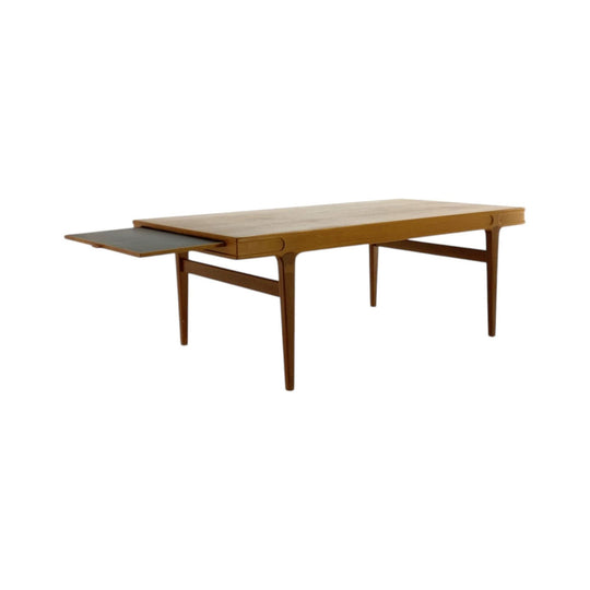 Johannes Andersen Teak Sofa Table with slide out laminex tray
