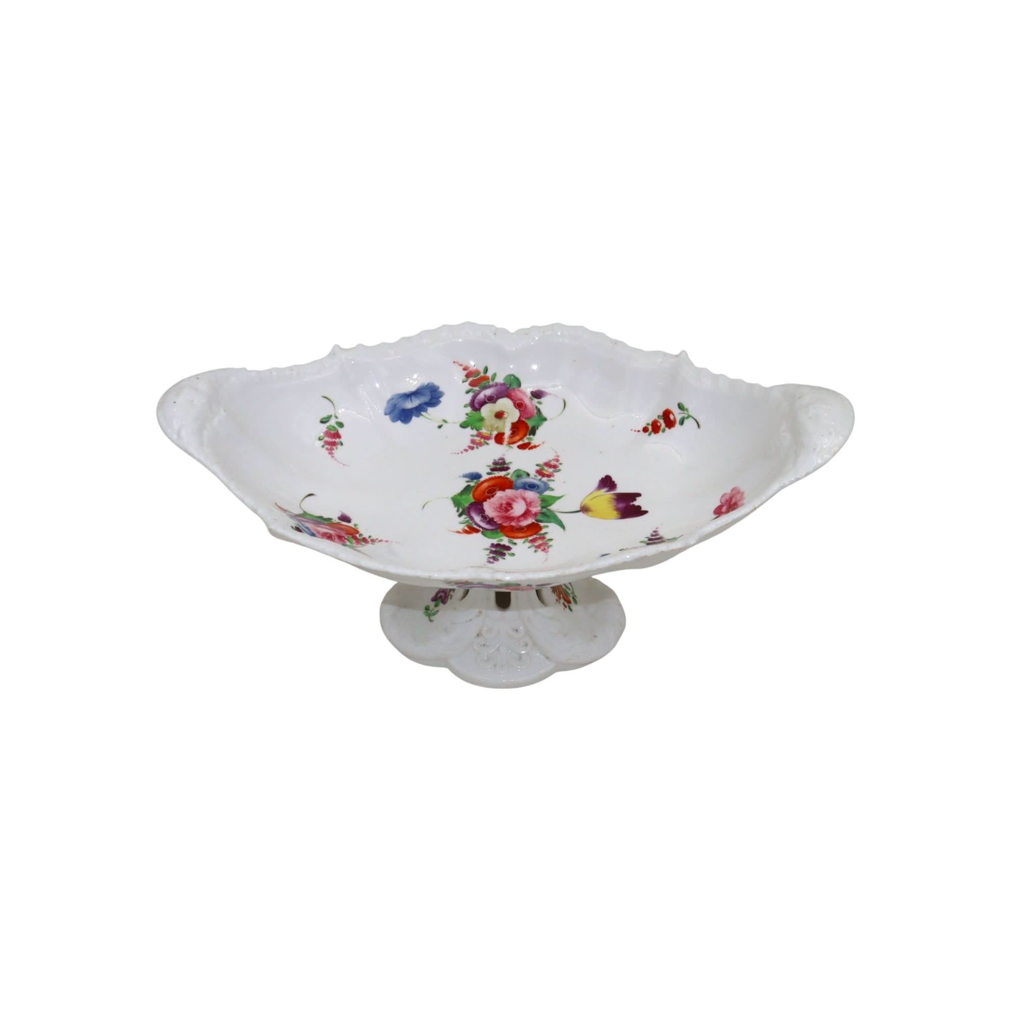 John Rose Coalport hand painted comport | Bazaa | Designer, Vintage and Antique Furniture