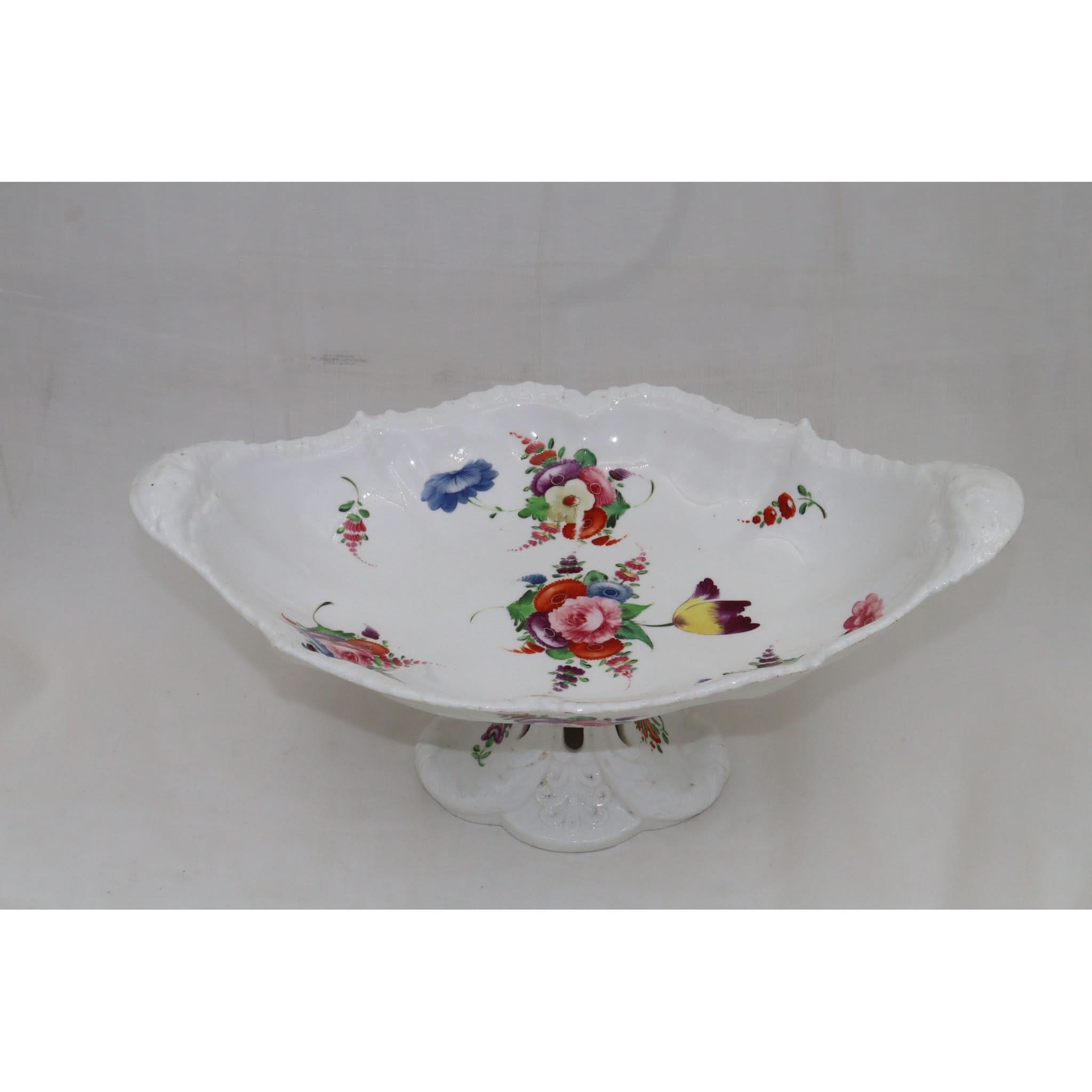 John Rose Coalport hand painted comport | Bazaa | Designer, Vintage and Antique Furniture