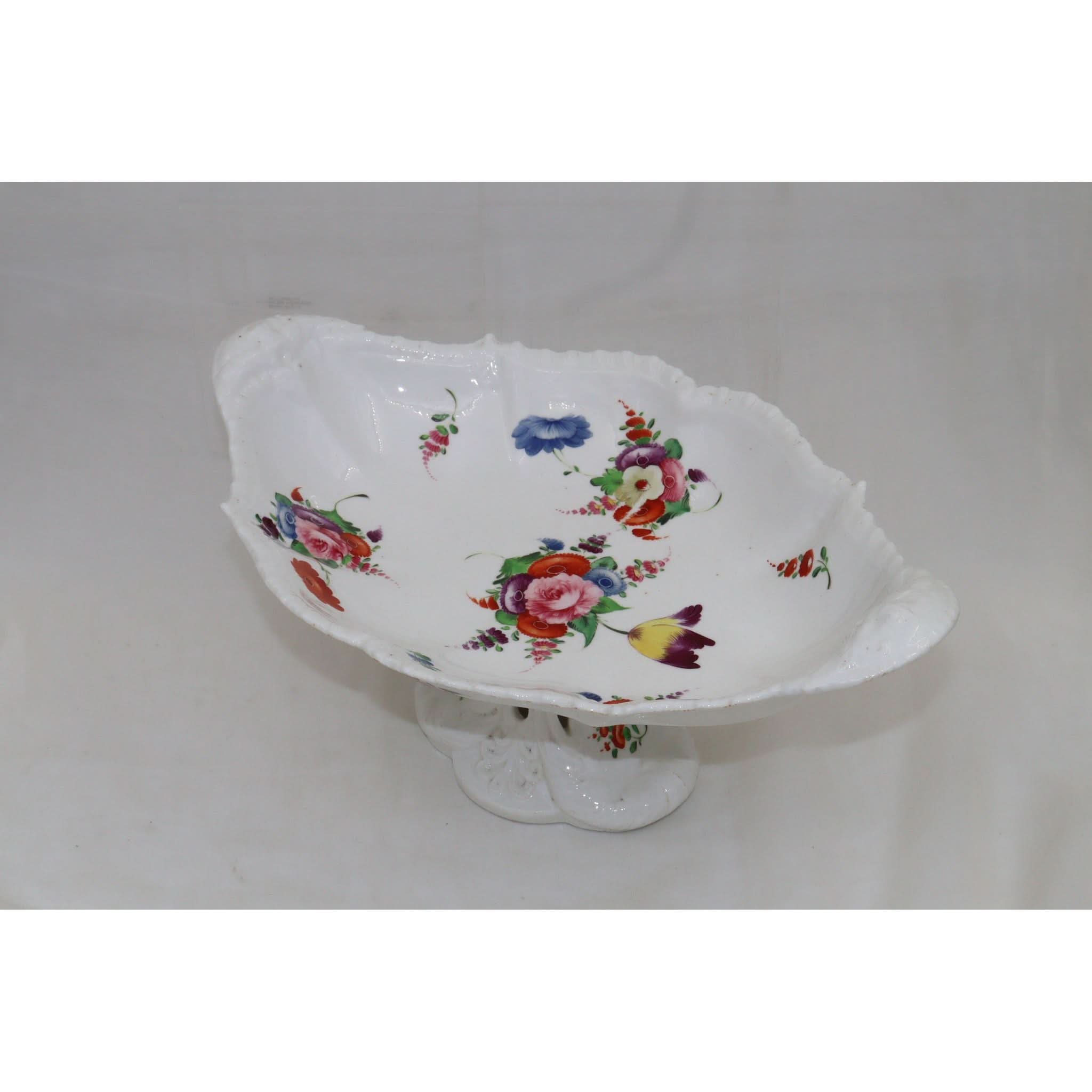 John Rose Coalport hand painted comport | Bazaa | Designer, Vintage and Antique Furniture