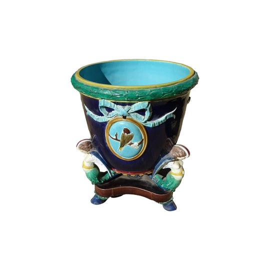 Joseph Holdcroft majolica floor jardiniere