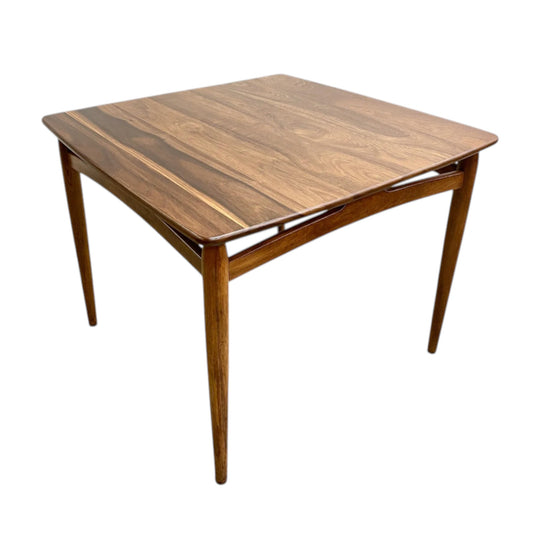 Restored Australian Mid Century Blackbean Compact Square Dining Table*