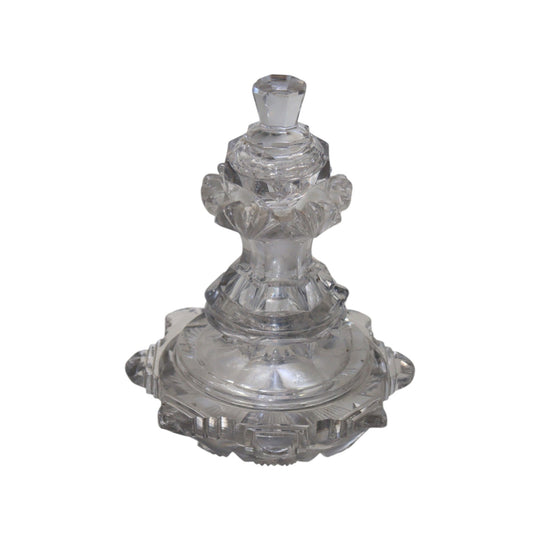 Victorian cut crystal perfume bottle