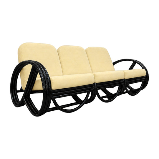 Three Seat Pretzel Cane Lounge Circa 1945