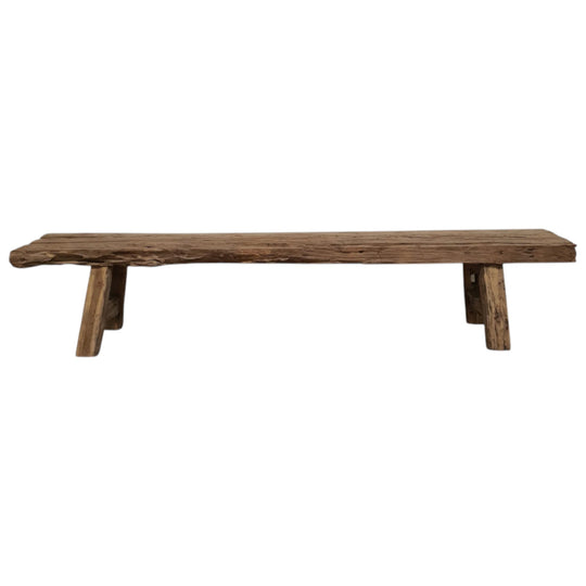 Rustic Natural Recycled Teak Long Bench Seat