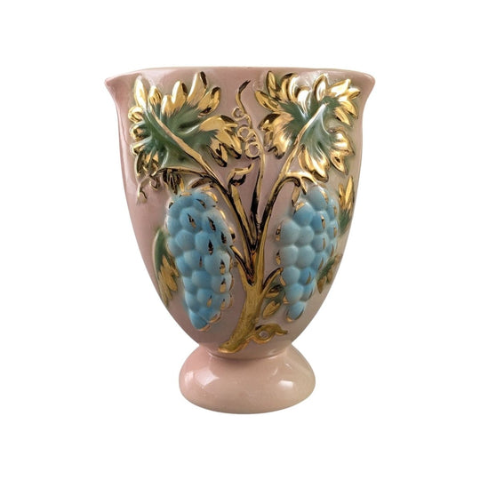 Kalmar Australia Ceramic Vase | Mid Century Majolica Influence