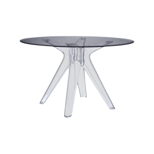 Kartell Sir Gio Round Table transparent smoke color