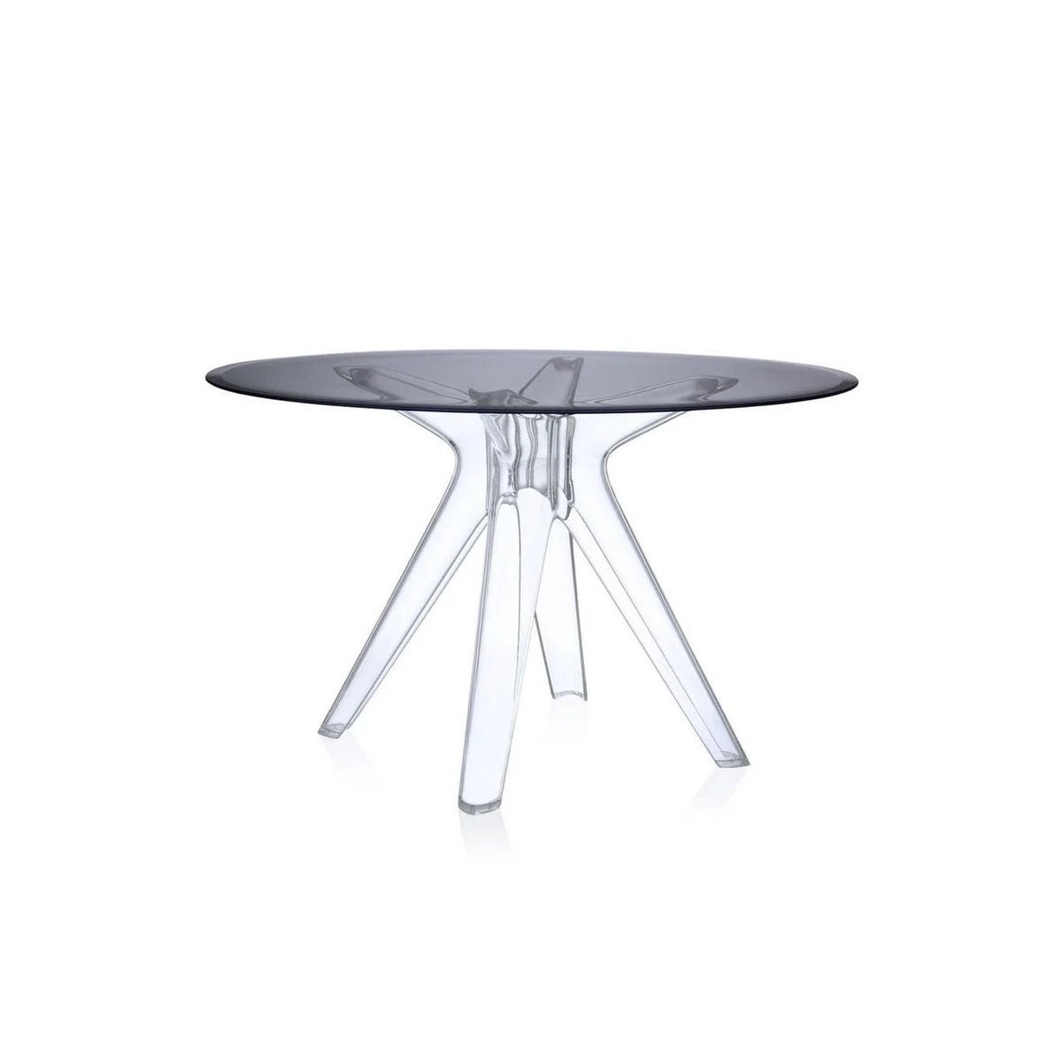 Kartell Sir Gio Round Table transparent smoke color | Bazaa | Designer, Vintage and Antique Furniture