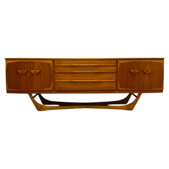 Beautility Teak Sideboard with Sculptural Boomerang Base (Fully Restored)