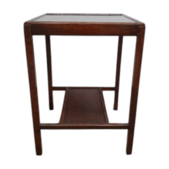 Restored Antique Oak Square Side Table