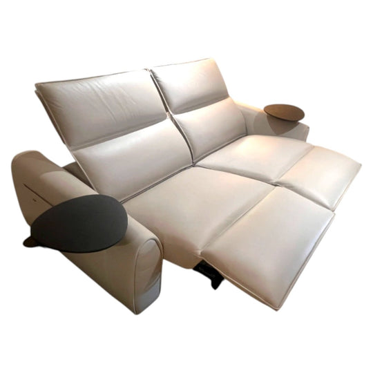 King Living Nimbus V Leather 2 Seater Electric Recliner + 2 Smart Tables