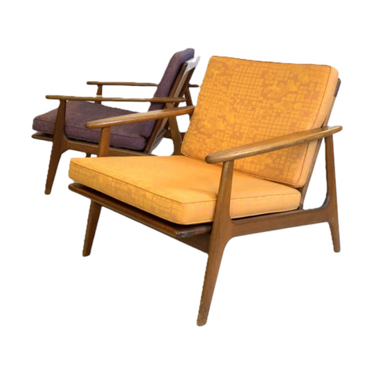 Parker Low Lounge with Rattan Back. Pair available, priced individually