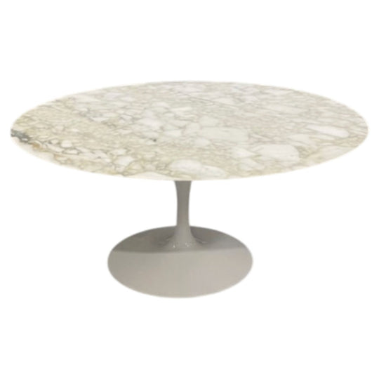 Knoll Saarinen Tulip Dining Table — Calacatta White Marble, 137cm