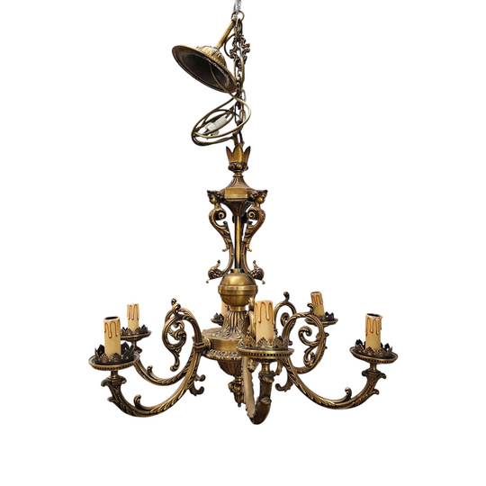 Napoleon III French Bronze Chandelier