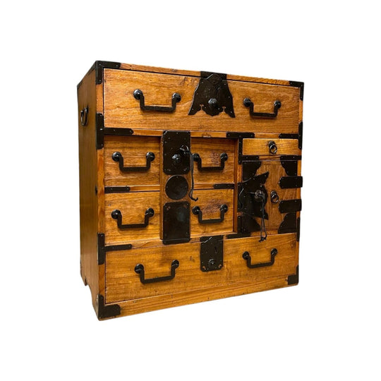 Ko Dansu, Japanese Side Cabinet - Cedar & Paulownia | Meiji