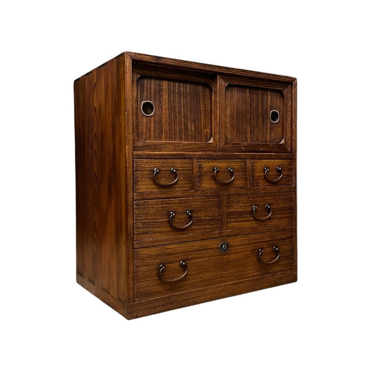 Ko Dansu, Japanese Side Cabinet - Cedar & Paulownia | Taisho