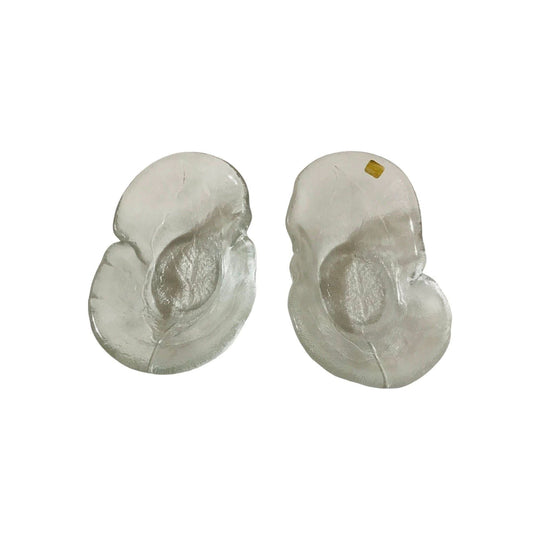 Kosta Party Avacado Dish / Vintage Sweden Handmade Kosta Dish/ Kosta Party Nut Dish