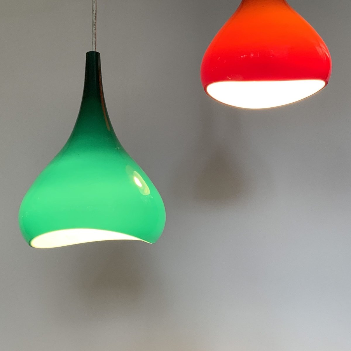 Krakus P1061 Cased Glass Pendant Lights by Sigvard Bernadotte and Acton Bjørn for Nordisk Solar. 2 available, priced individually. | Bazaa | Designer, Vintage and Antique Furniture