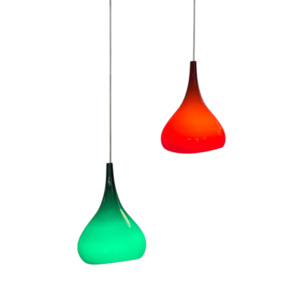 Krakus P1061 Cased Glass Pendant Lights by Sigvard Bernadotte and Acton Bjørn for Nordisk Solar. 2 available, priced individually. | Bazaa | Designer, Vintage and Antique Furniture