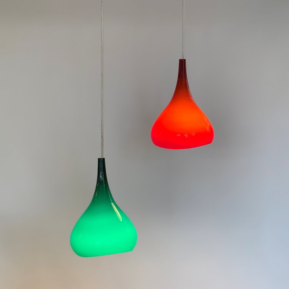 Krakus P1061 Cased Glass Pendant Lights by Sigvard Bernadotte and Acton Bjørn for Nordisk Solar. 2 available, priced individually. | Bazaa | Designer, Vintage and Antique Furniture
