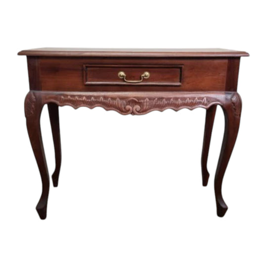 Carved Vintage 1 Drawer Hall Table