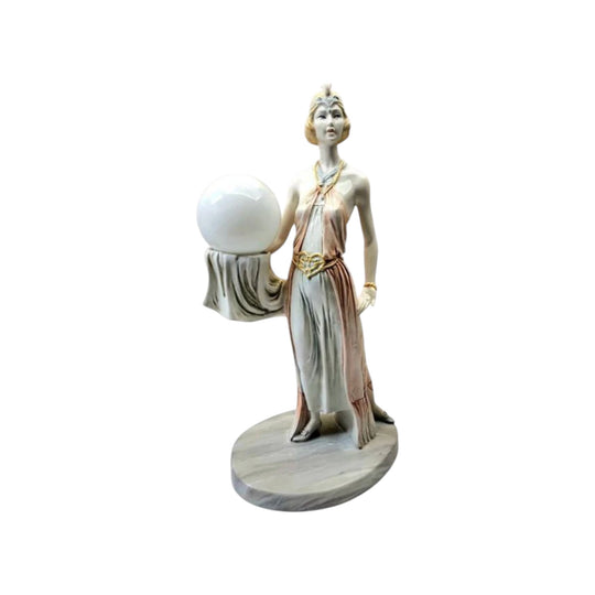 Art Deco Italian Ceramic Lamp 1930s style Flapper Lady c.1960