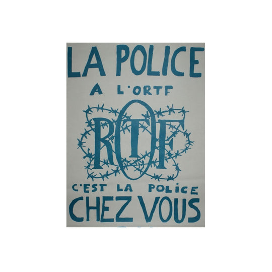 La Police À L’ortf C’est La Police Chez Vous 1968 Original Vintage Poster