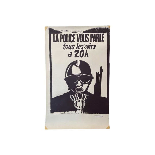 La Police Vous Parle Tous Les Soirs À 20 H May 1968 Original Vintage Poster