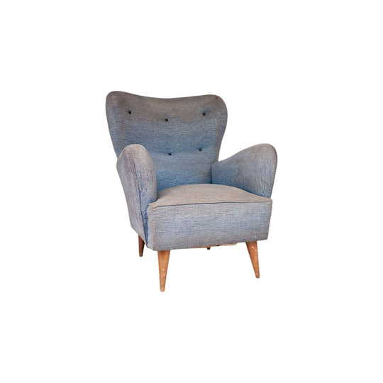 Large 1950s Wingback Armchairs