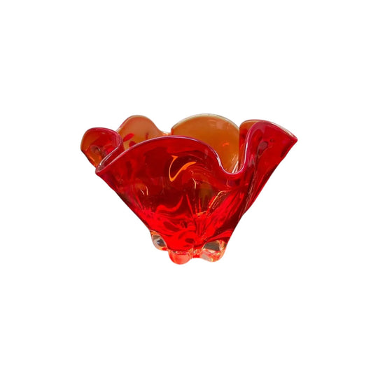 Large 6-Petal Stretch Glass Bowl