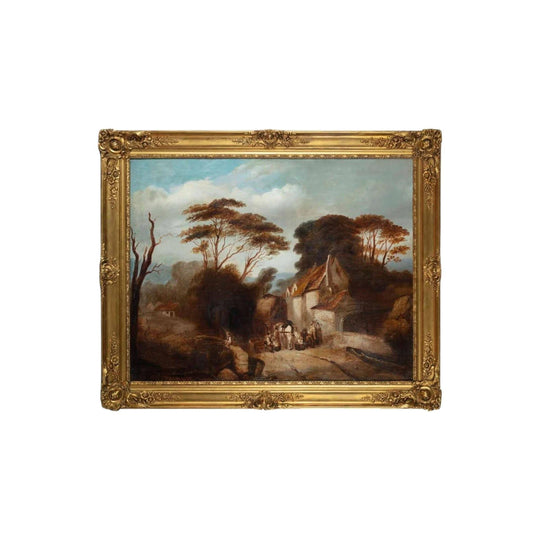 Large antique British school landscape - ART 110