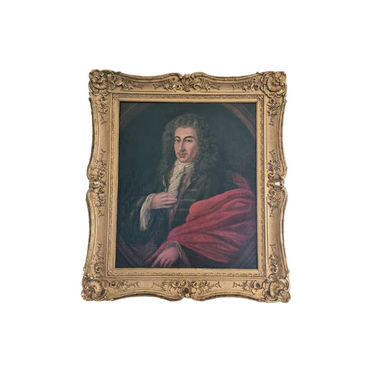 Large antique French portrait of a nobleman