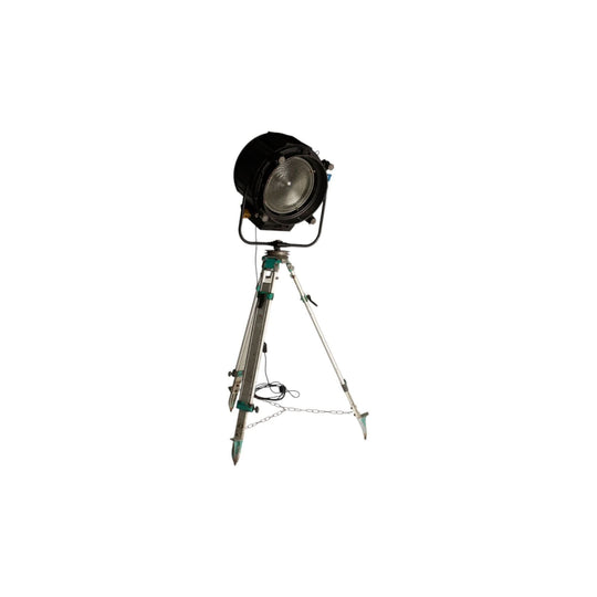 Large Black Film or theatre Lamp on Metal Tripod